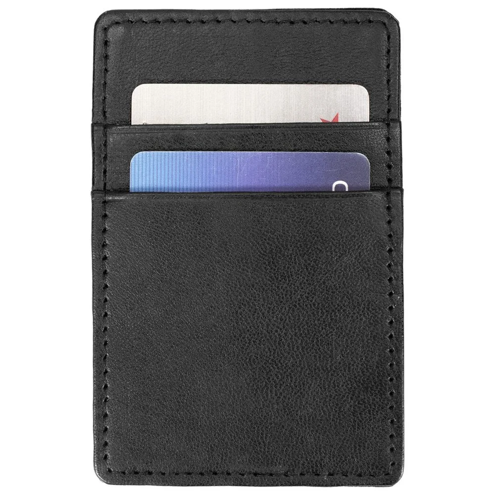 Genuine Leather Magic Bifold Wallet, Black
